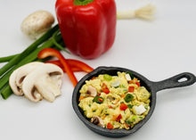 Load image into Gallery viewer, Quick scrambled eggs made with mushroom, red bell pepper and green onion Egg Kit. single serving packs for quick egg breakfast or easy meals (4673408827528)
